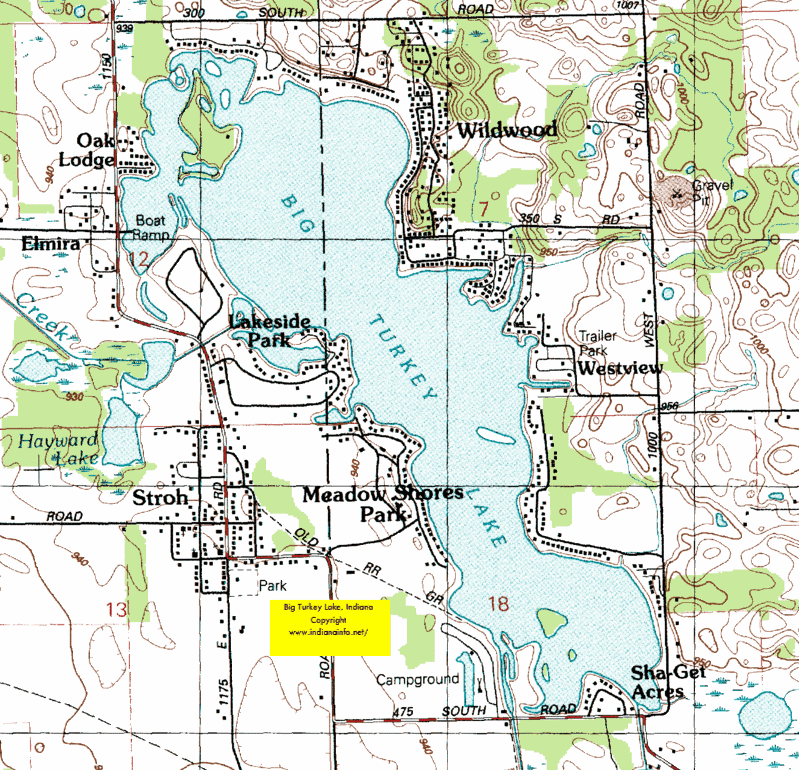 Big Turkey Lake Map, Indiana gif by sam1028 Photobucket